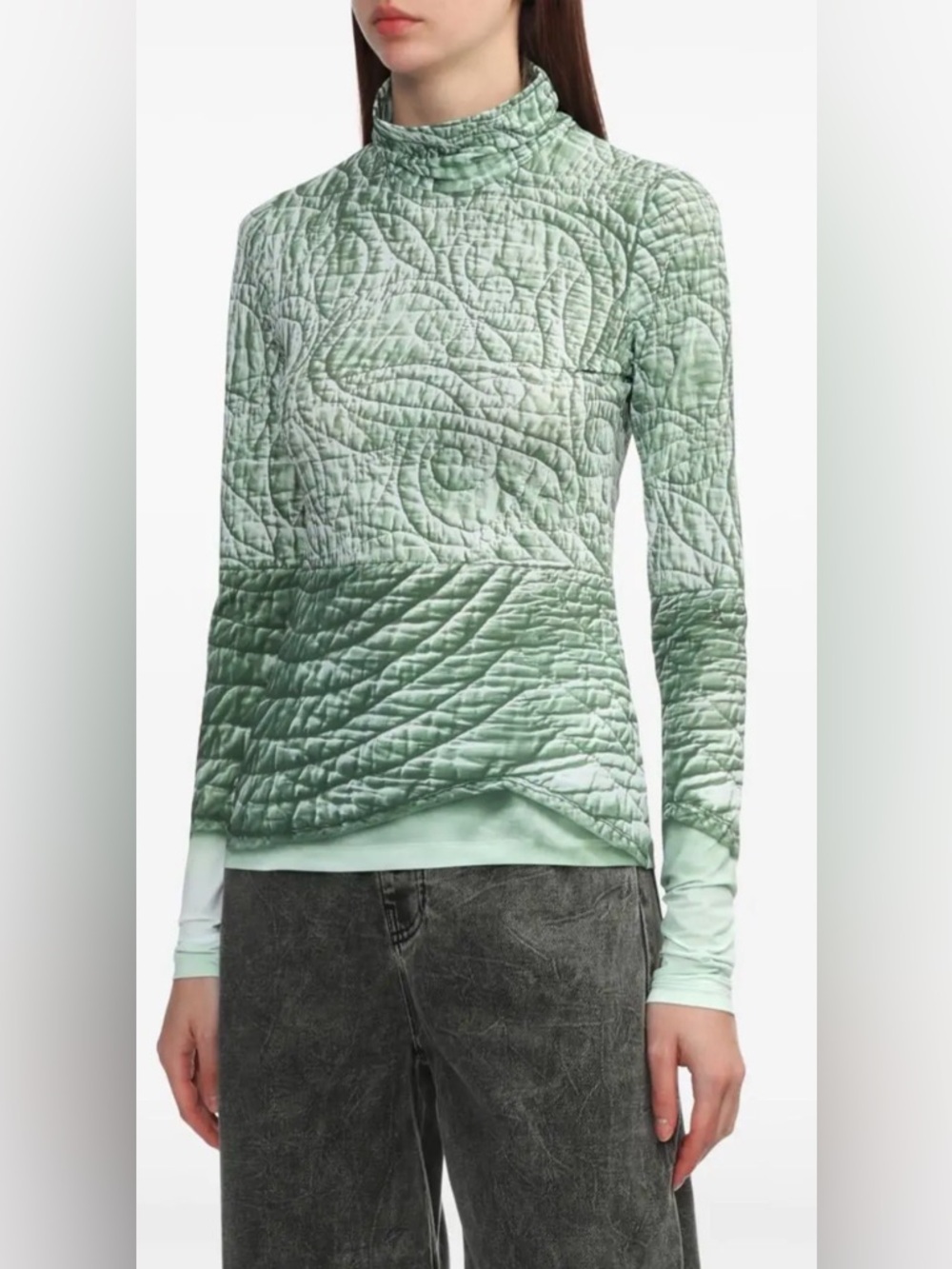 MAISON MARGIELA Trompe L'oeil-Print Top in‎ Size XL Luxury Avant Garde Quiet lux